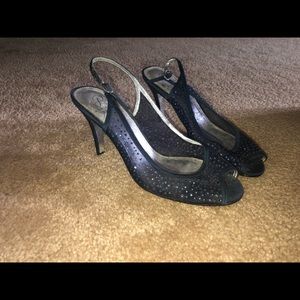 Blue Gemmed Heels